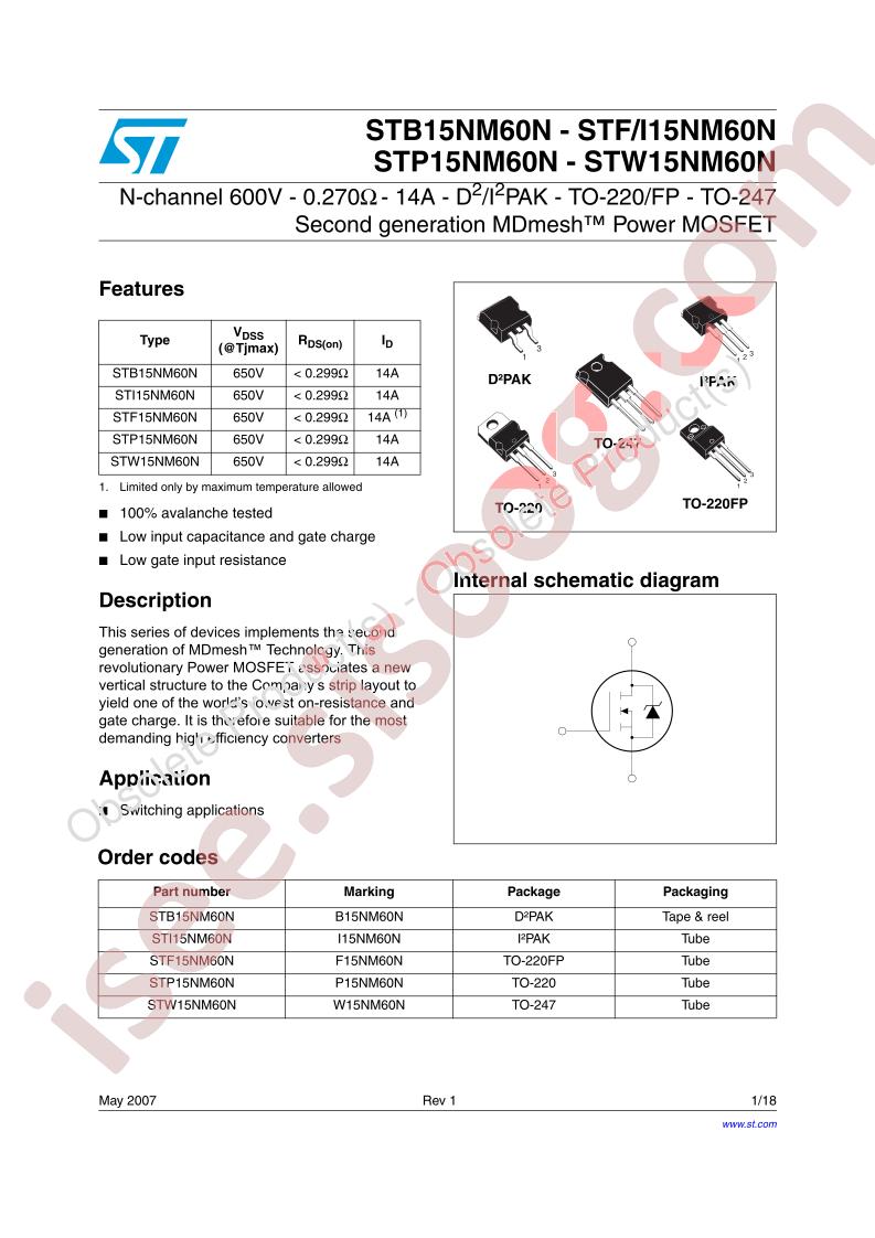 STx15NM60N