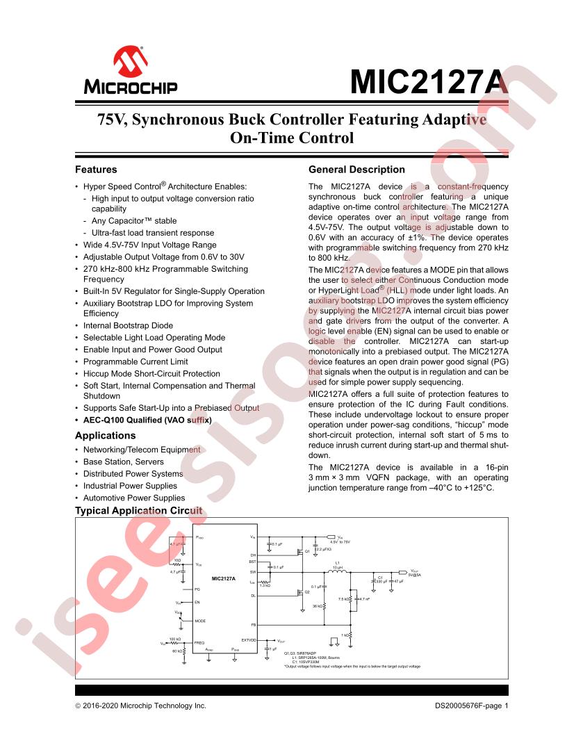 MIC2127A Datasheet