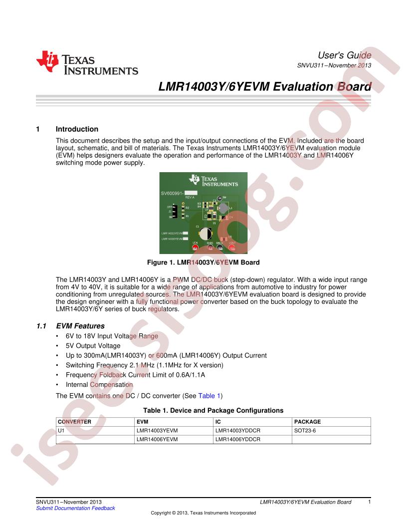 LMR14003Y/6Y EVM User Guide