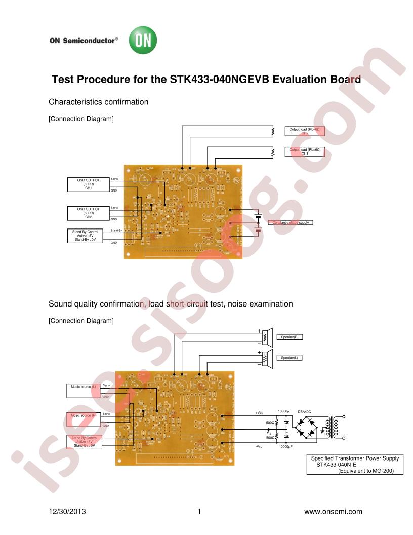 STK433-040NGEVB Test Procedure