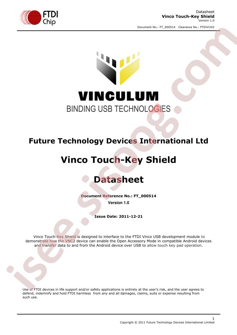 Vinco Touch-Key Shield