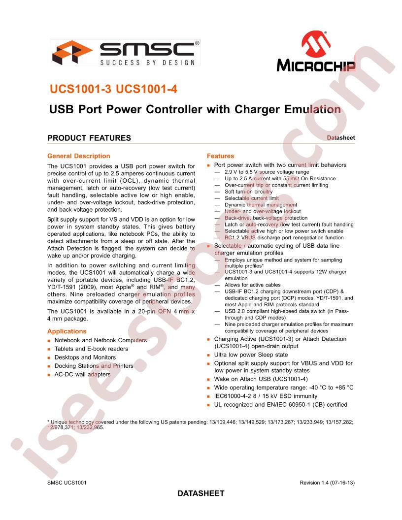 UCS1001-3,-4 Datasheet