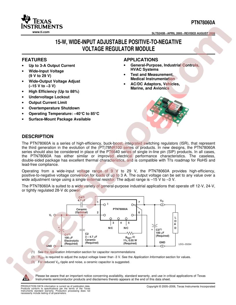 PTN78060A Series