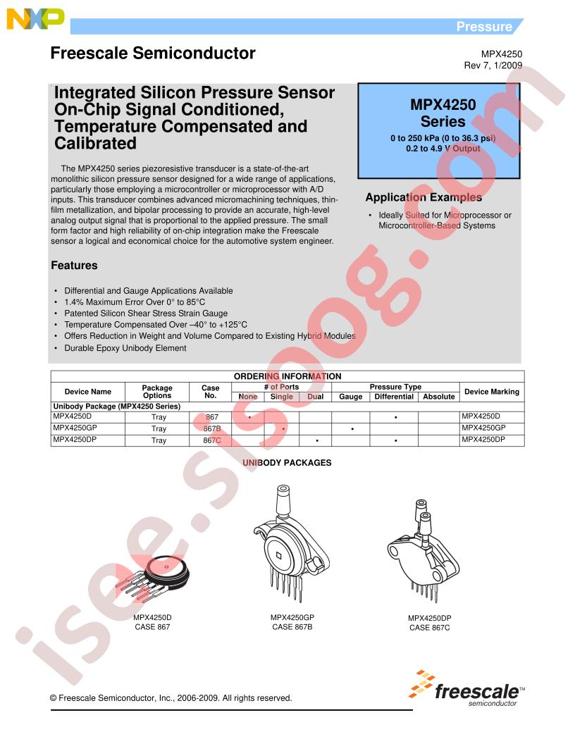 MPX4250 Series