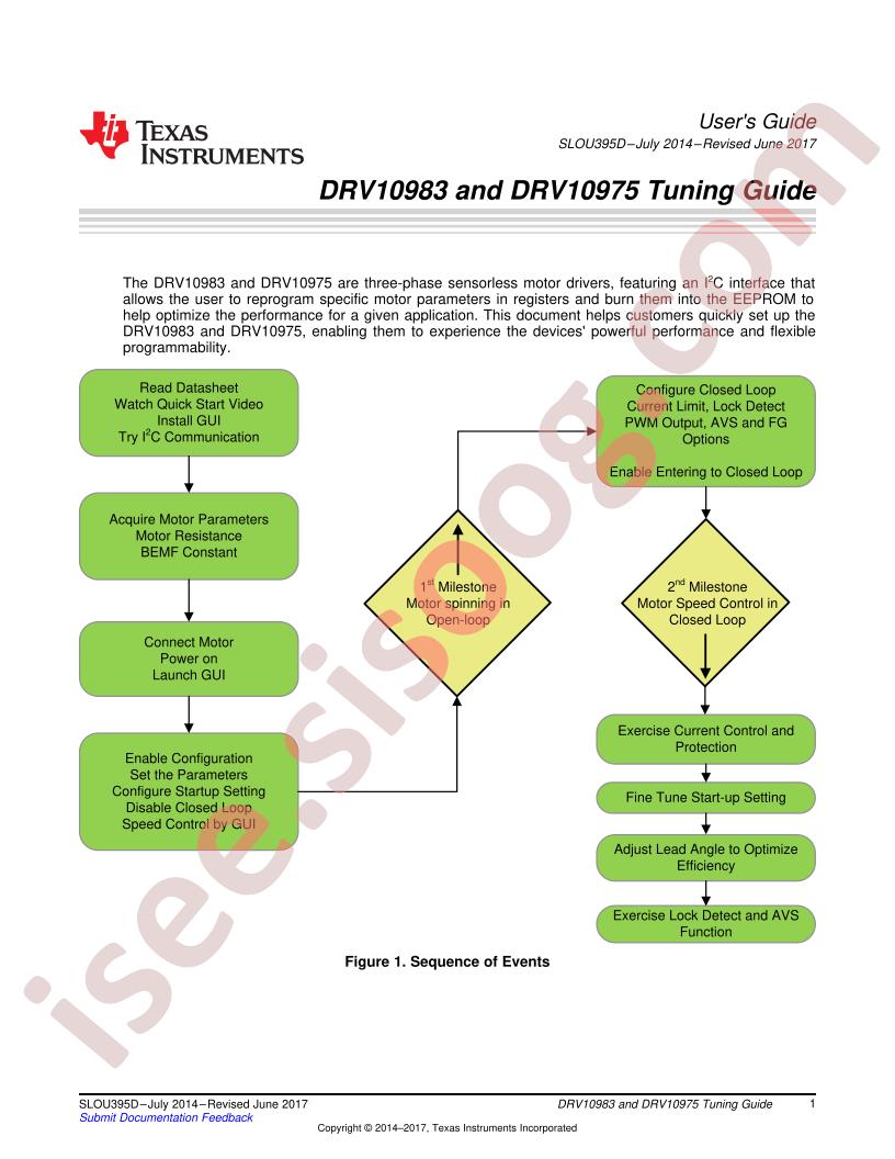 DRV10983 Tuning Guide