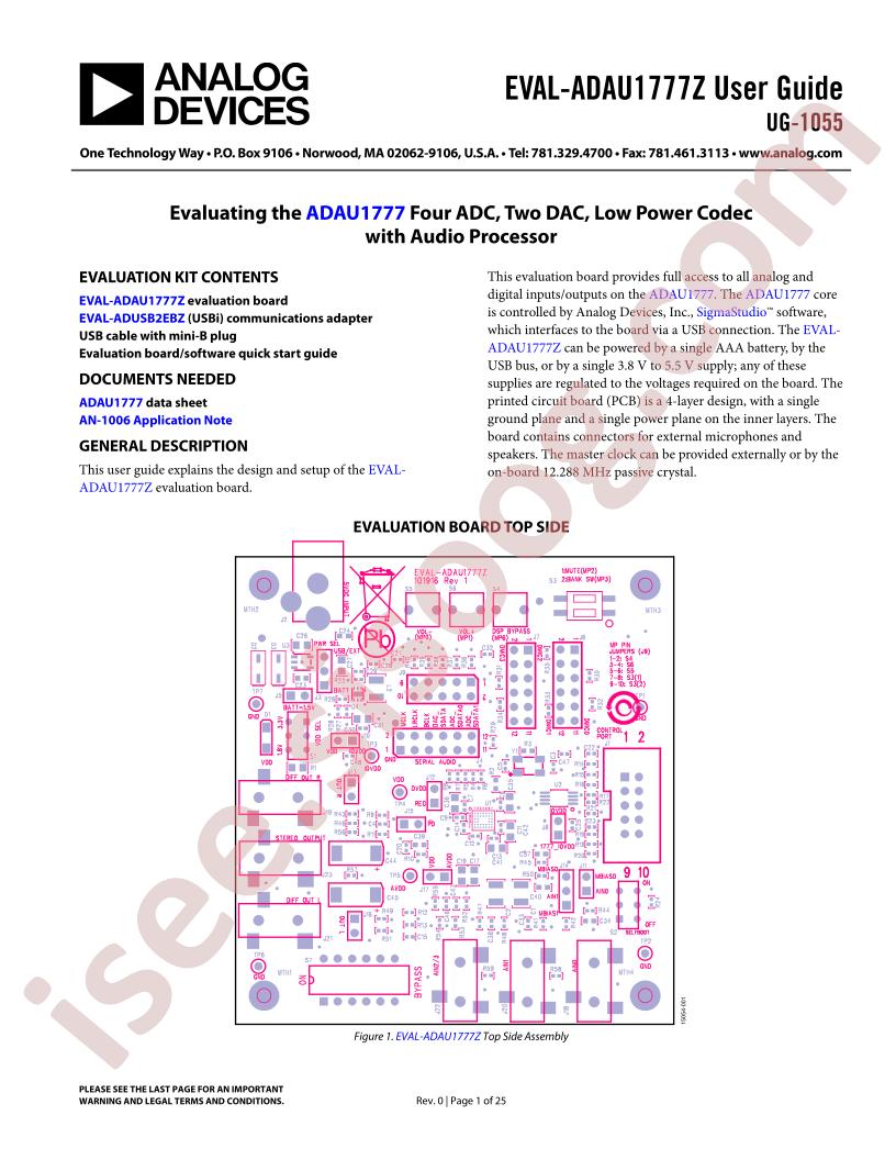 EVAL-ADAU1777Z Guide