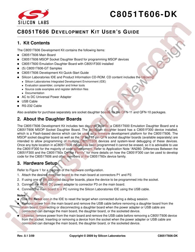C8051T606-DK Guide