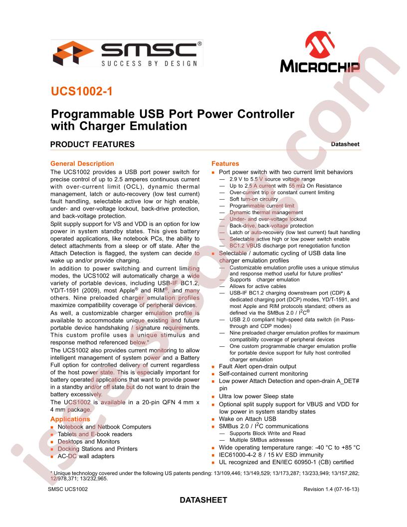 UCS1002-1 Datasheet