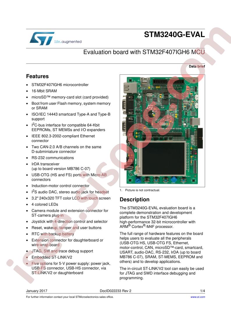 STM3240G-EVAL Brief