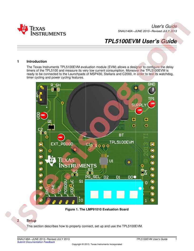 TPL5100EVM User Guide User Guide