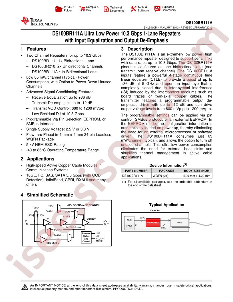 DS100BR111A