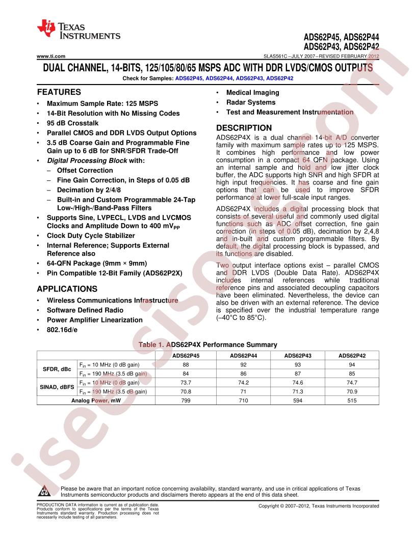 ADS62P42-45