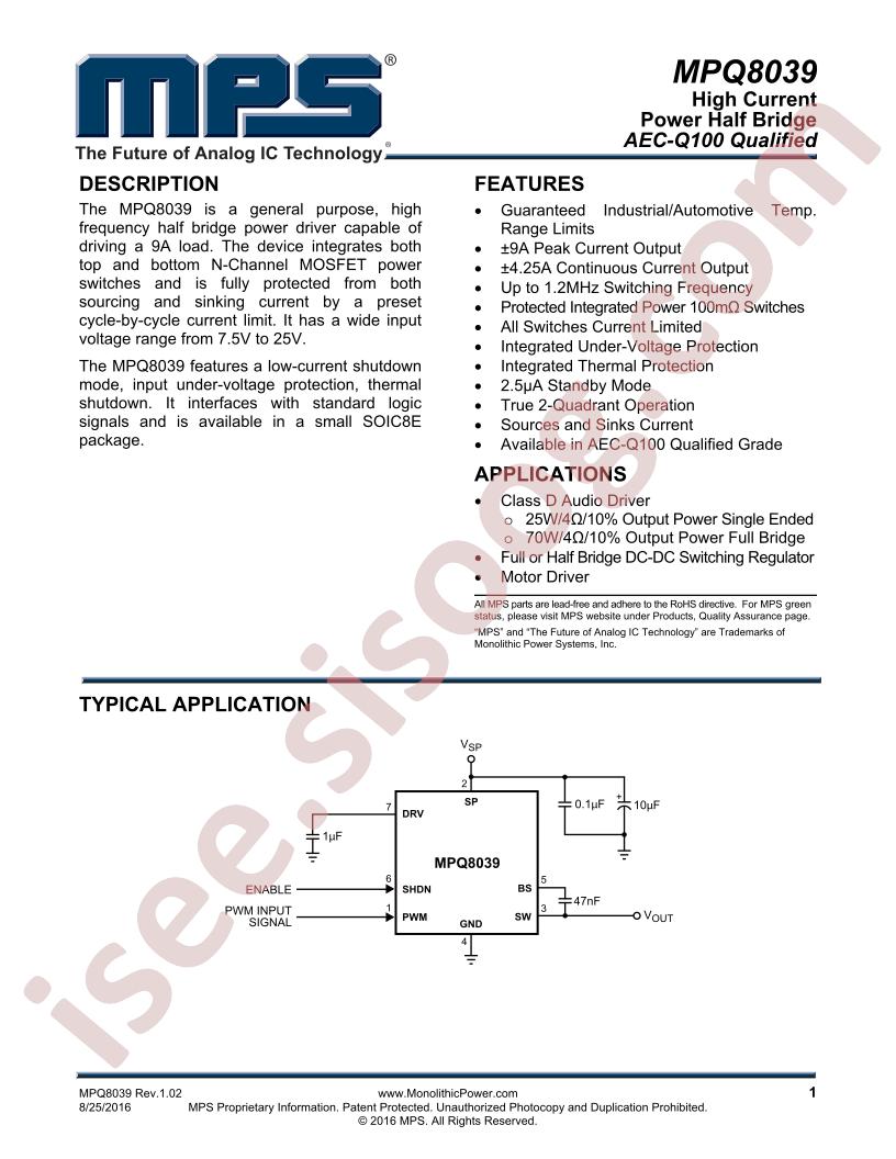 MPQ8039 Datasheet