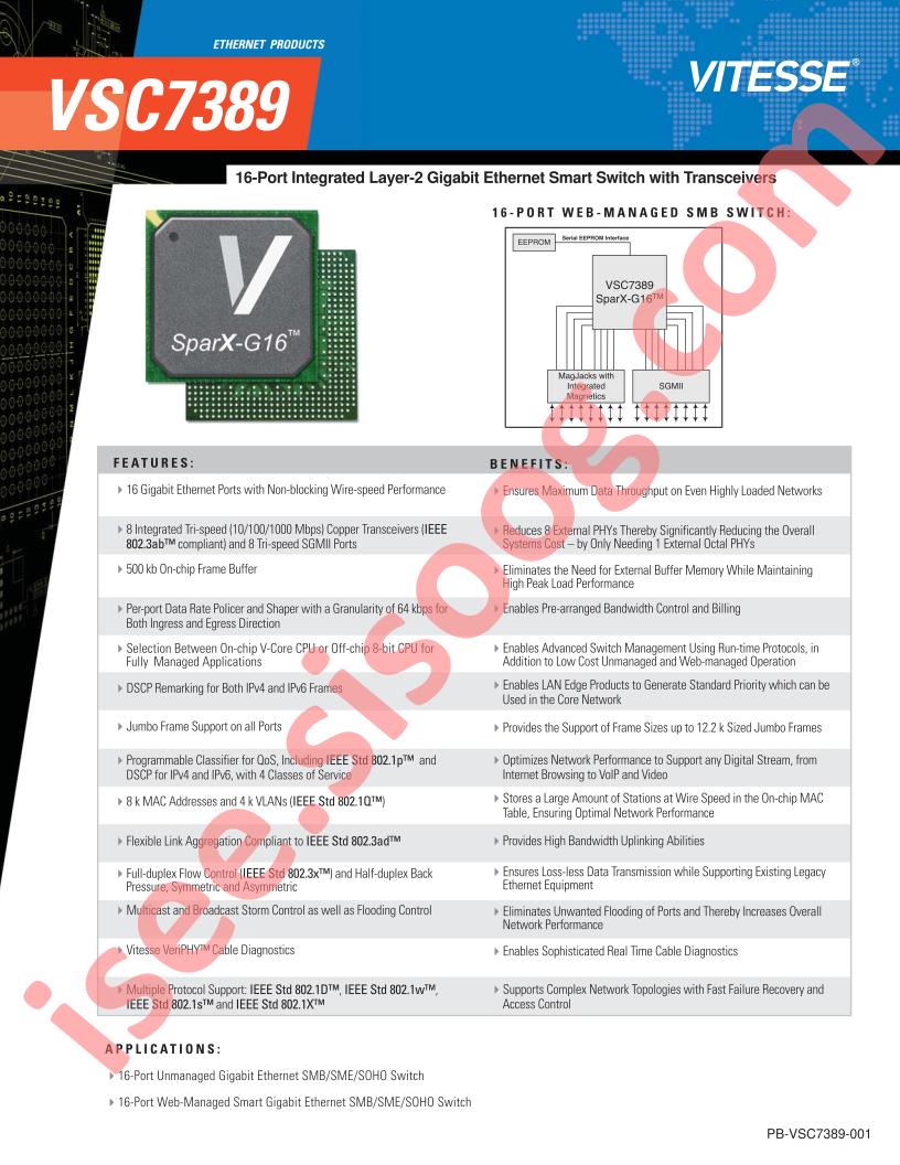 VSC7389 Prod Brief