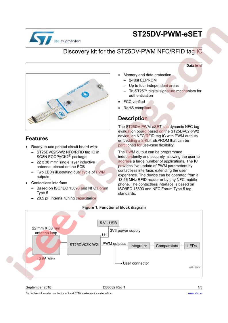 ST25DV-PWM-ESET Data Brief