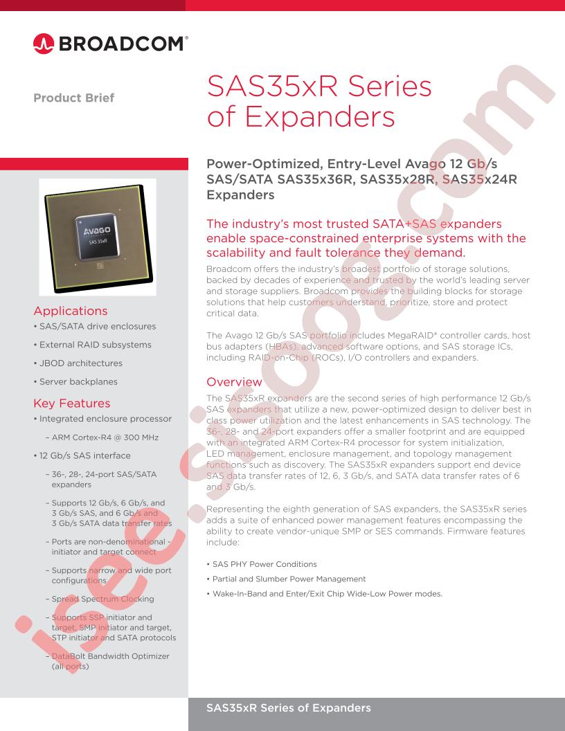 SAS35xR Series of Expanders