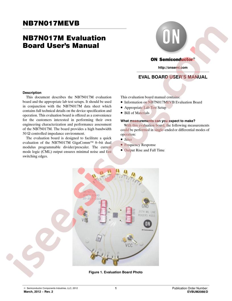NB7N017MEVB Manual