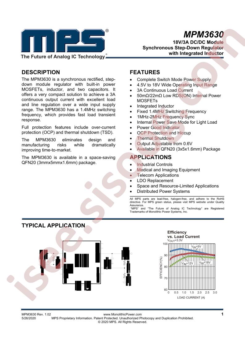 MPM3630 Datasheet