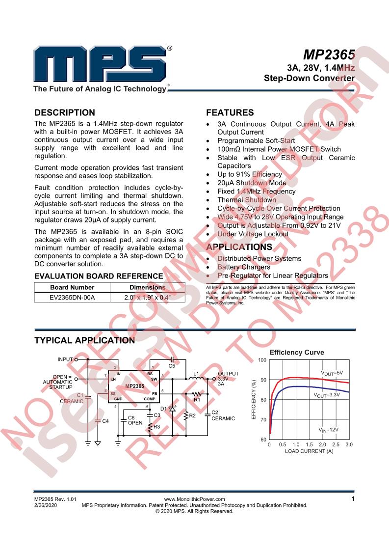 MP2365 Datasheet