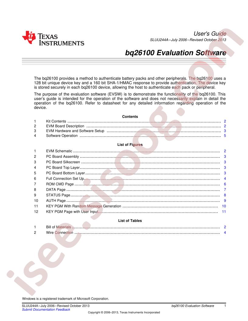 BQ26100 Eval Guide