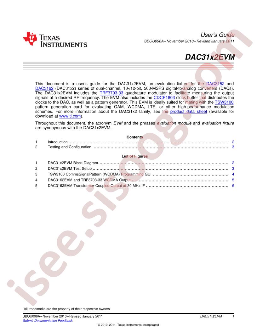 DAC31x2EVM User Guide