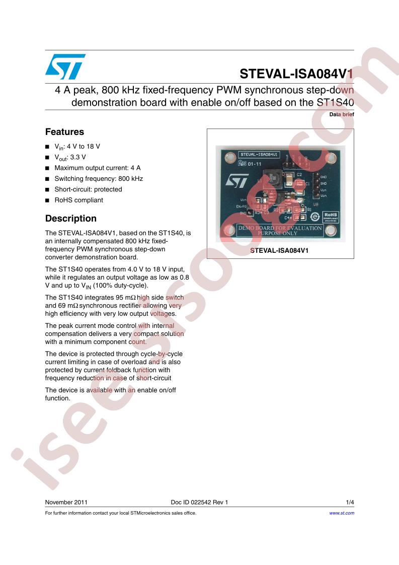 STEVAL-ISA084V1 Brief