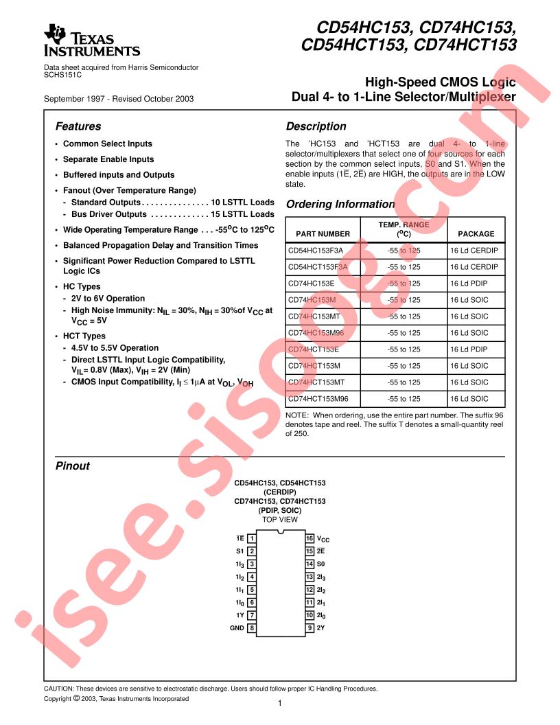 CD54,74HC(T)153