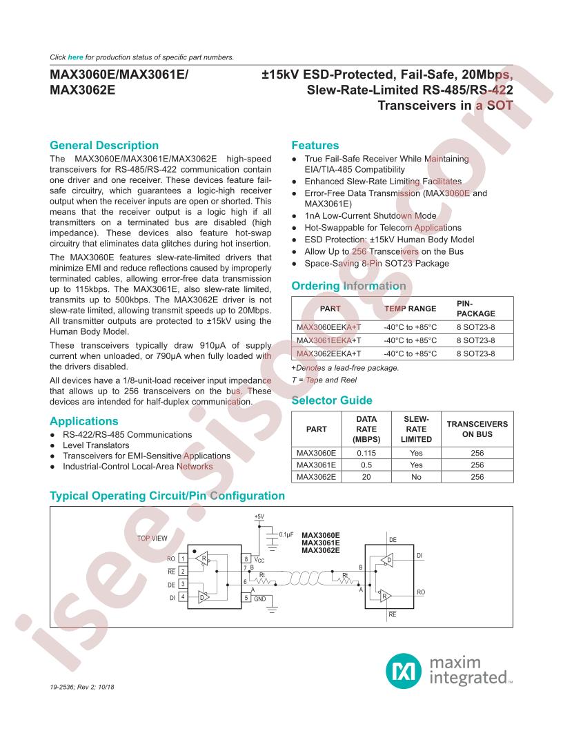 MAX3060E-62E