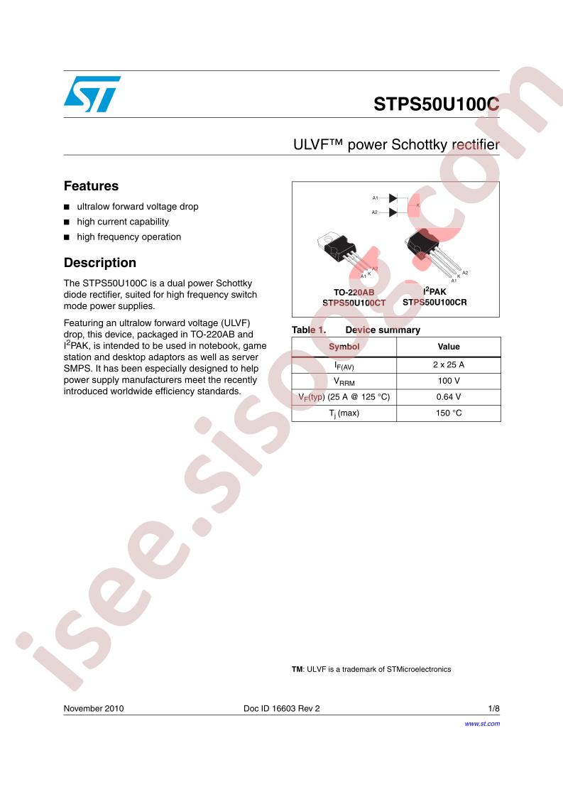 STPS50U100C
