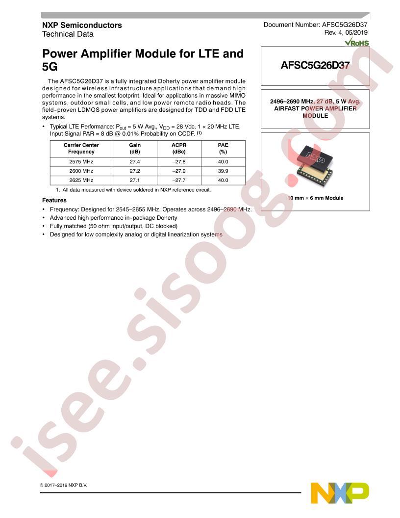 AFSC5G26D37 Datasheet