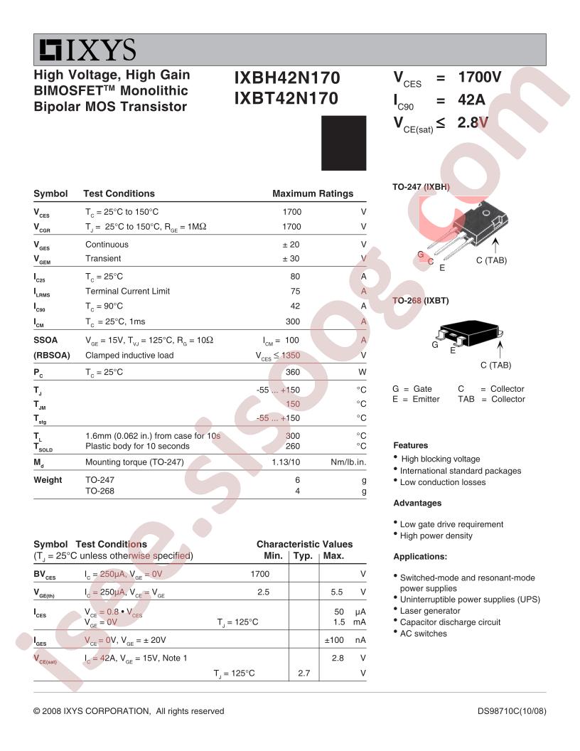 IXB(H,T)42N170