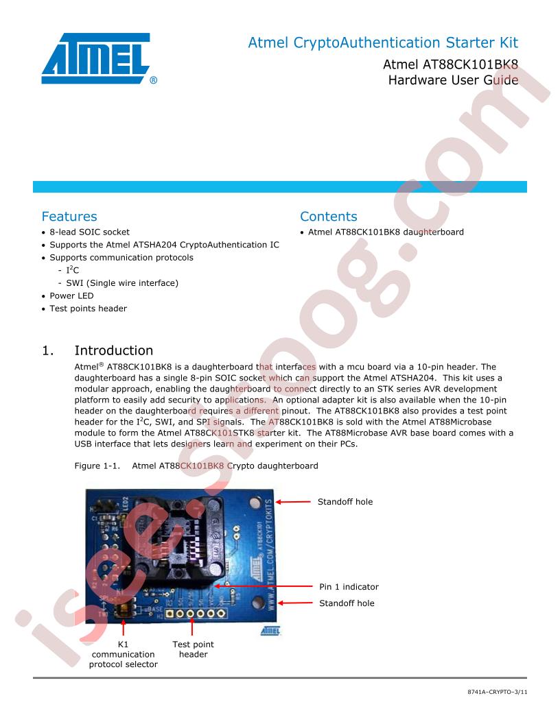 AT88CK101BK8 Hardware User Guide