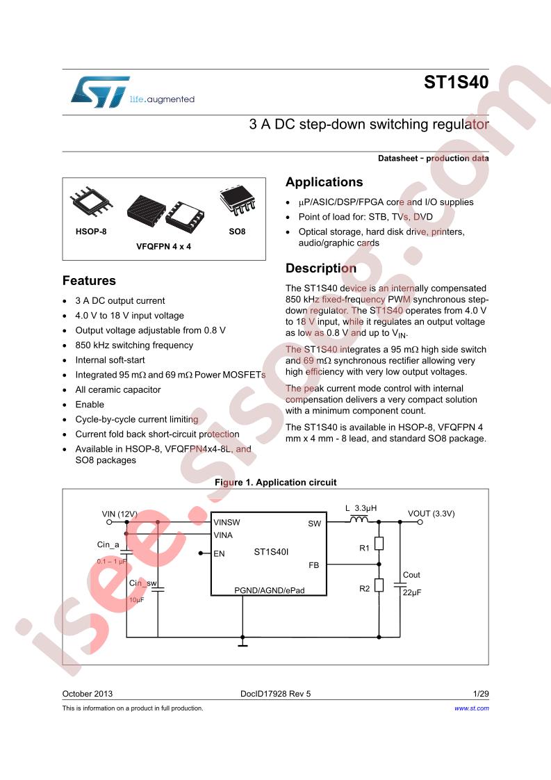 ST1S40 Datasheet