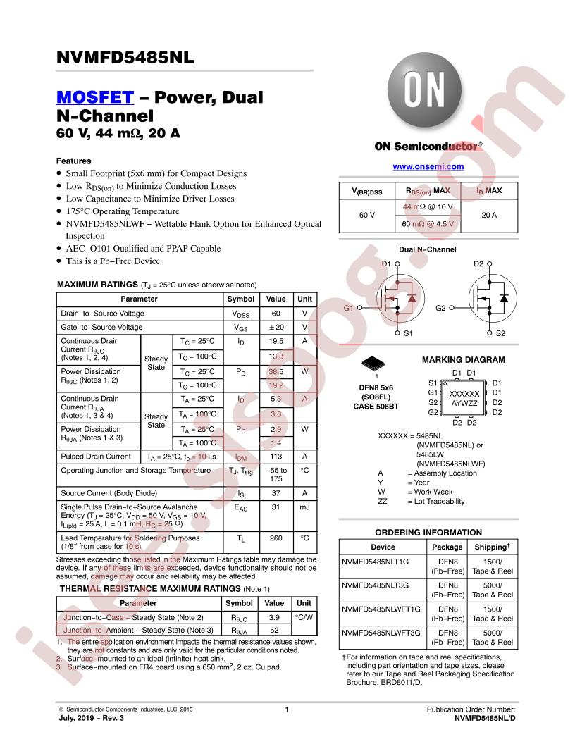 NVMFD5485NL(WF)