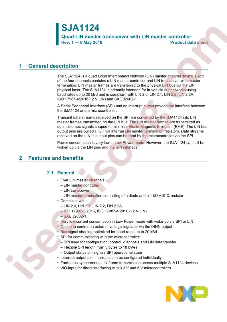 SJA1124AHG Datasheet