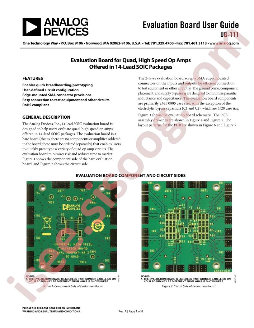 Eval Brd Guide 14-Lead SOIC