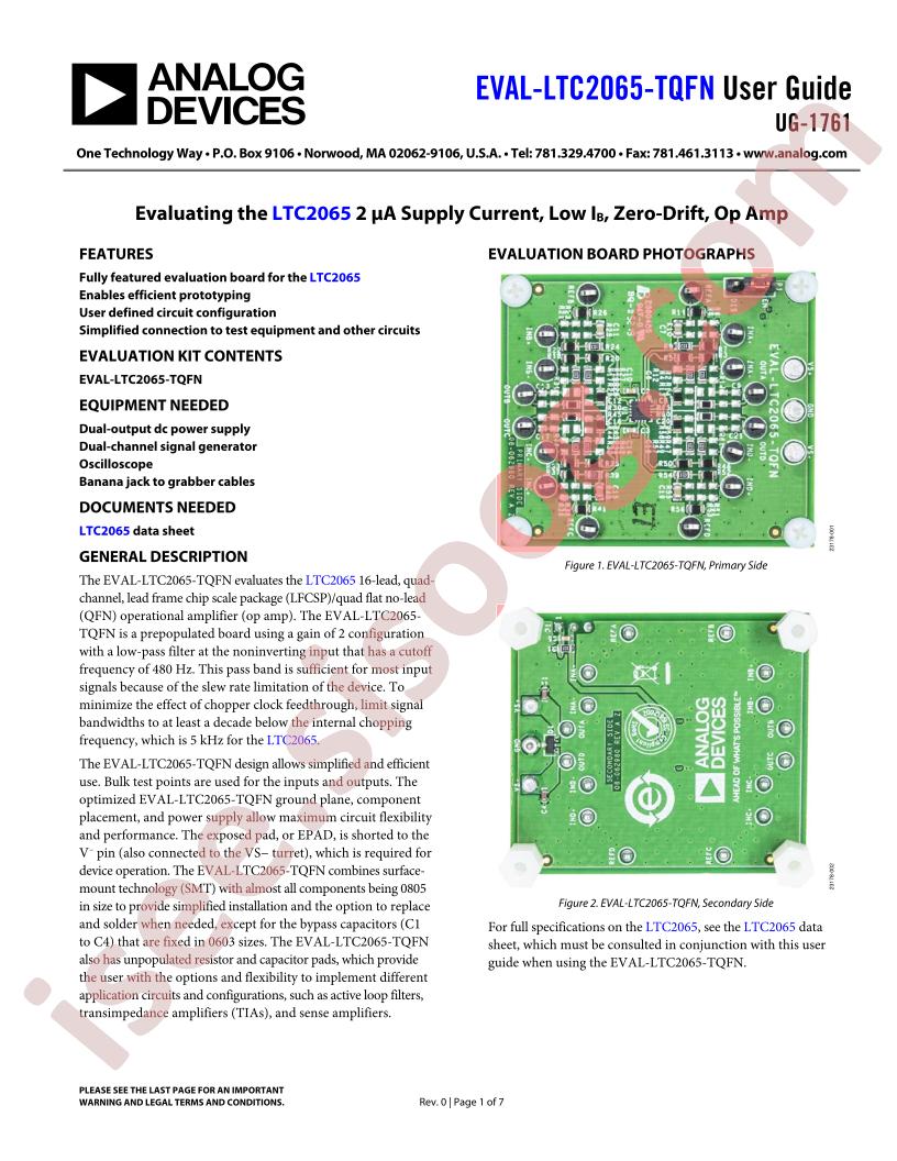 EVAL-LTC2065-TQFN Guide