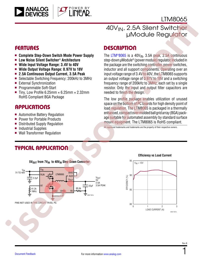 LTM8065 Datasheet