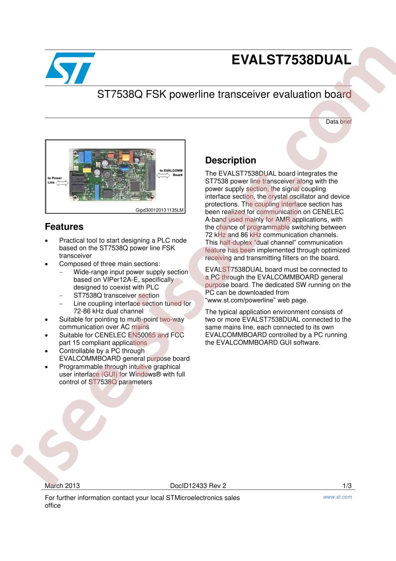 EVALST7538DUAL Data Brief