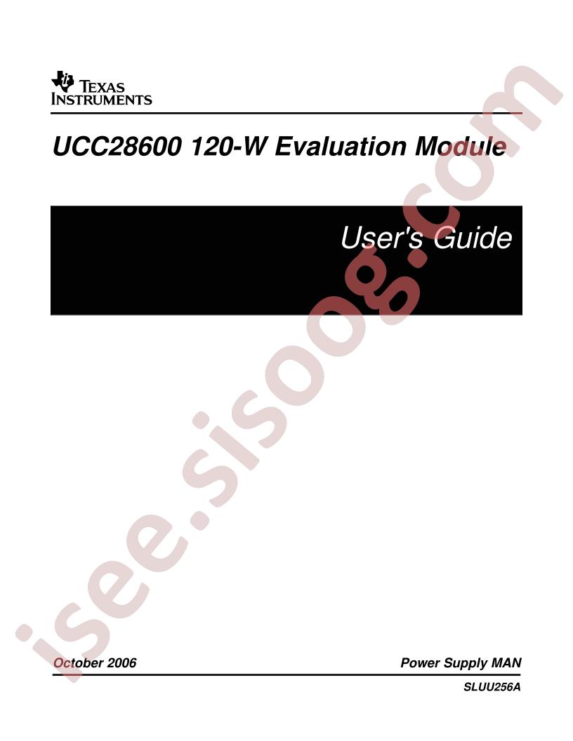 UCC28600 EVM Guide
