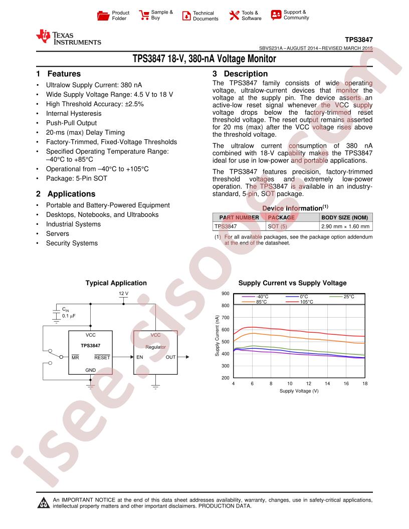 TPS3847108,TPS3847085 Datasheet