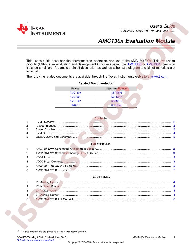 AMC130xEVM User Guide