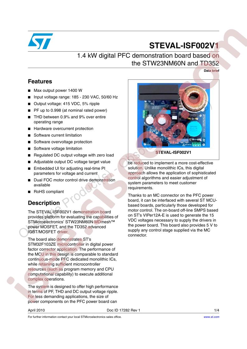 STEVAL-ISF002V1 Data Brief