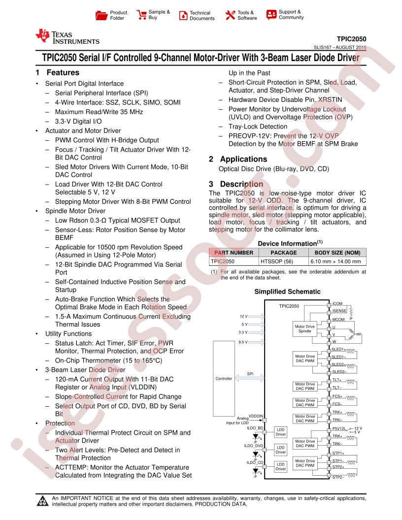 TPIC2050 Datasheet