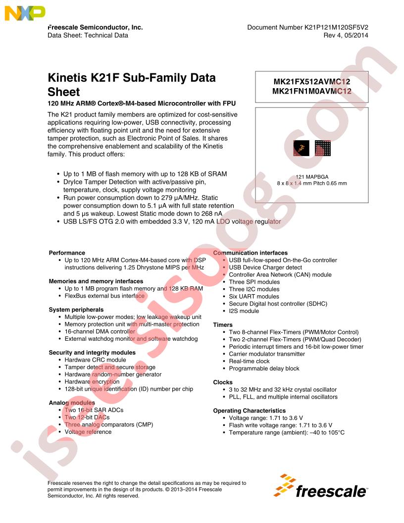 MK21FX512A, MK21FN1M0A