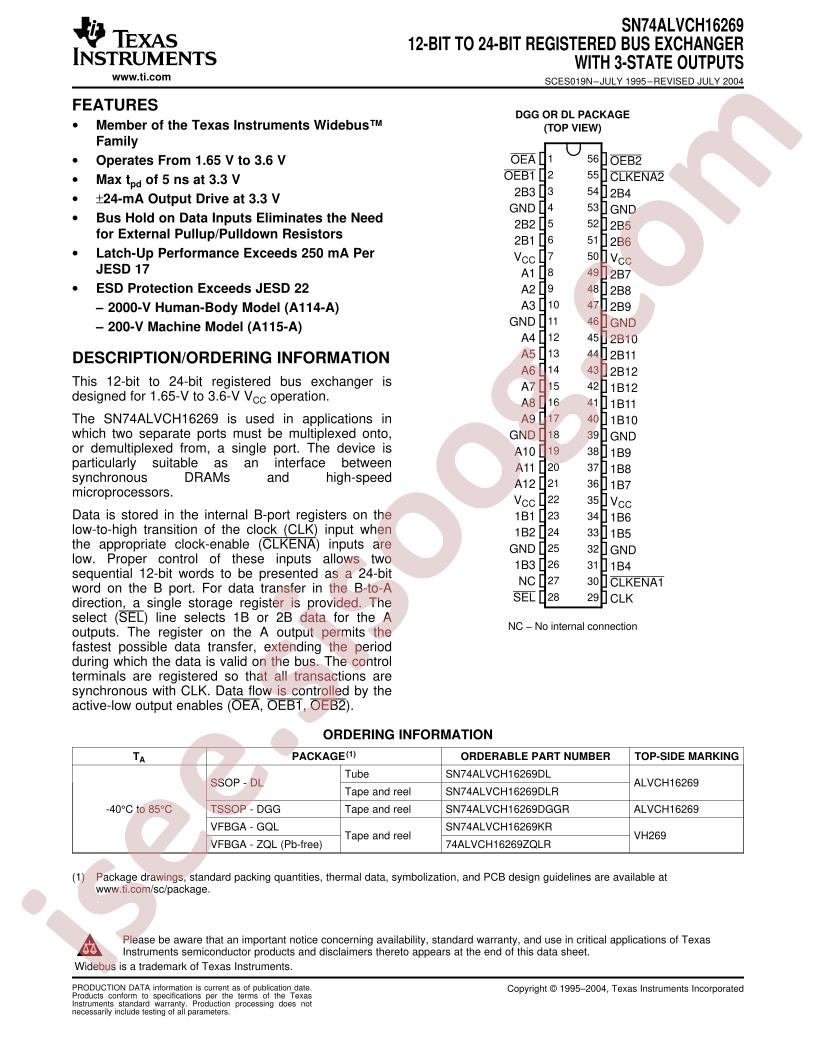 SN74ALVCH16269