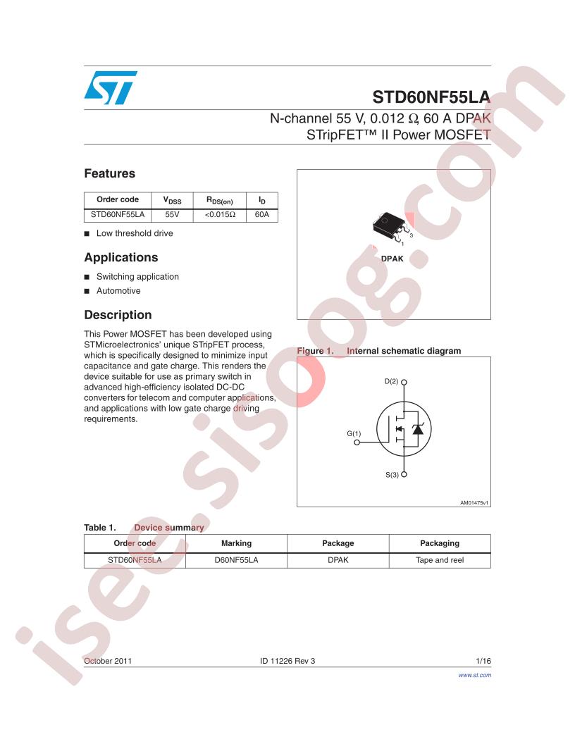 STD60NF55LA