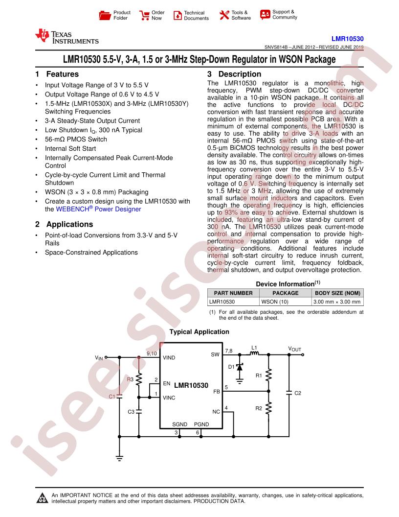 LMR10530 Datasheet