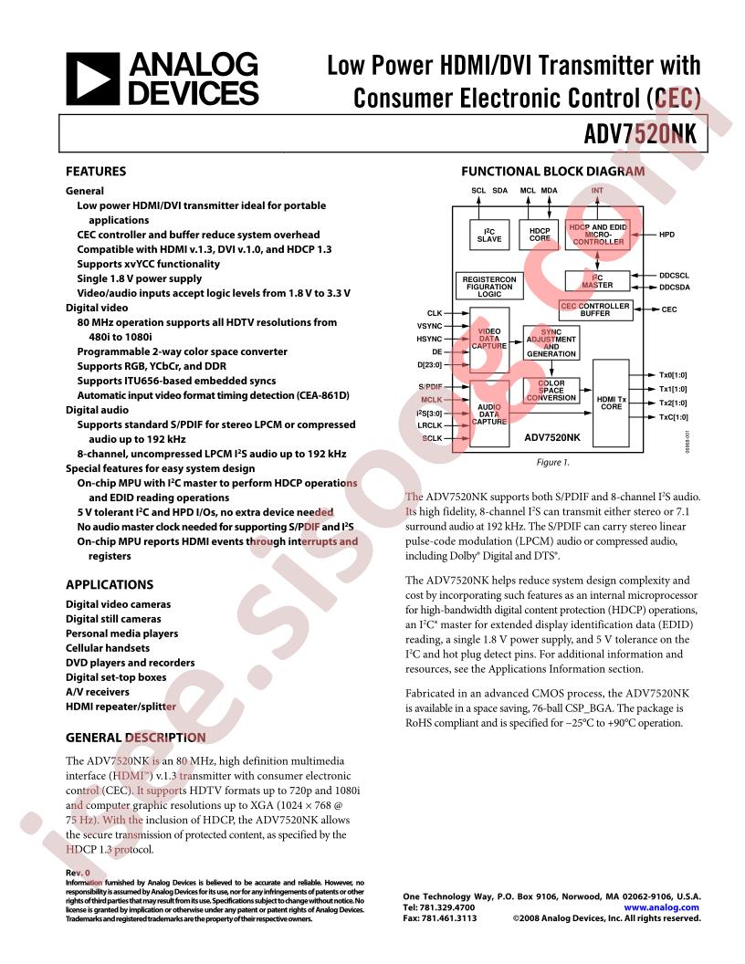 ADV7520NK