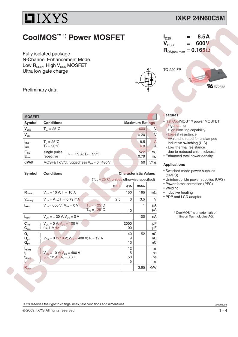 IXKP24N60C5M